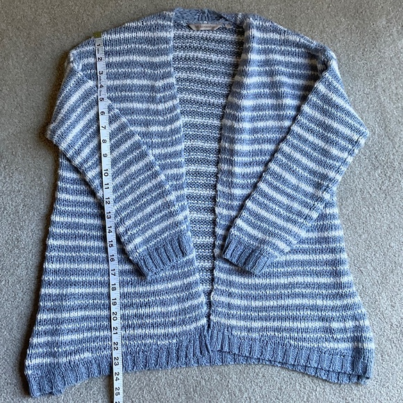 Soft Surroundings Lucie Open Front Knit Cardigan Size XSP Blue - Picture 7 of 9